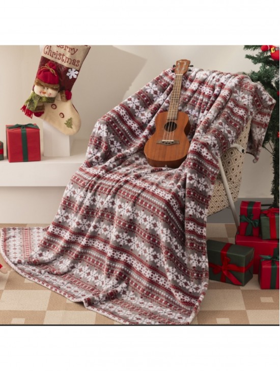 Double Sided Holiday Flannel Blanket